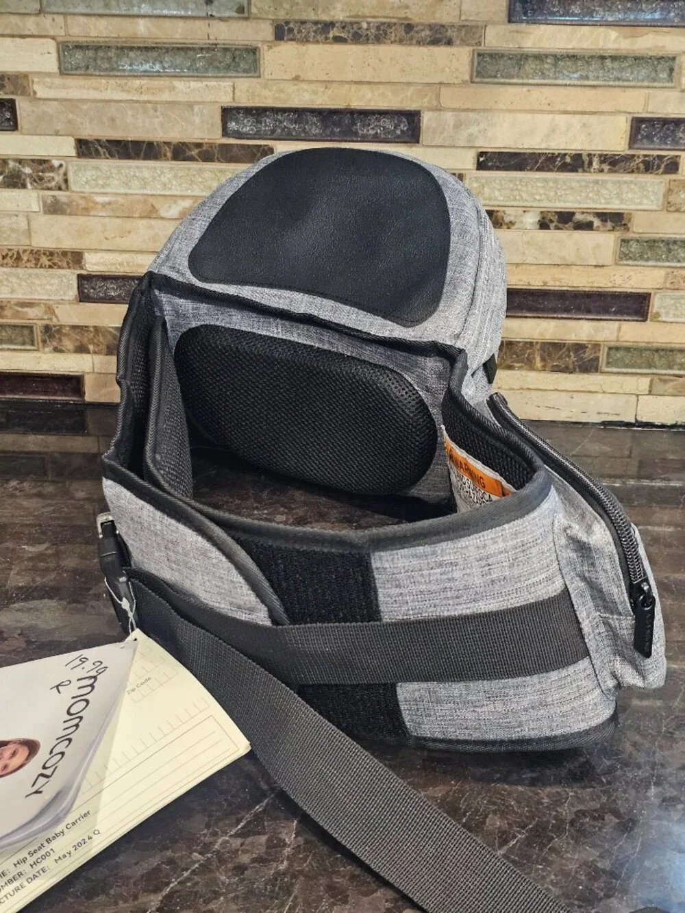 Momcozy Baby Hip Seat Carrier (Heather Gray)